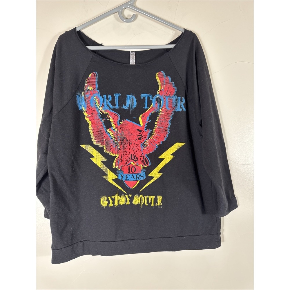 Gypsy Soule 10 Year World Tour Distressed Shirt Xxl Off Shoulder